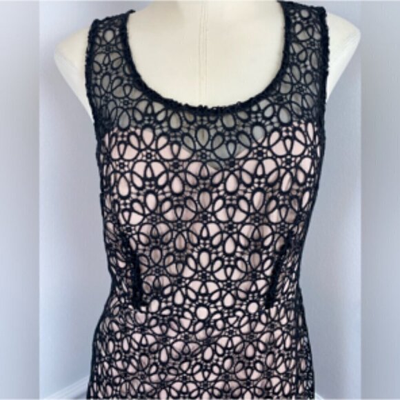 Ann Taylor Black Lace Sheath Cocktail Day to Night Dress NEW NWT 8 - Picture 7 of 10